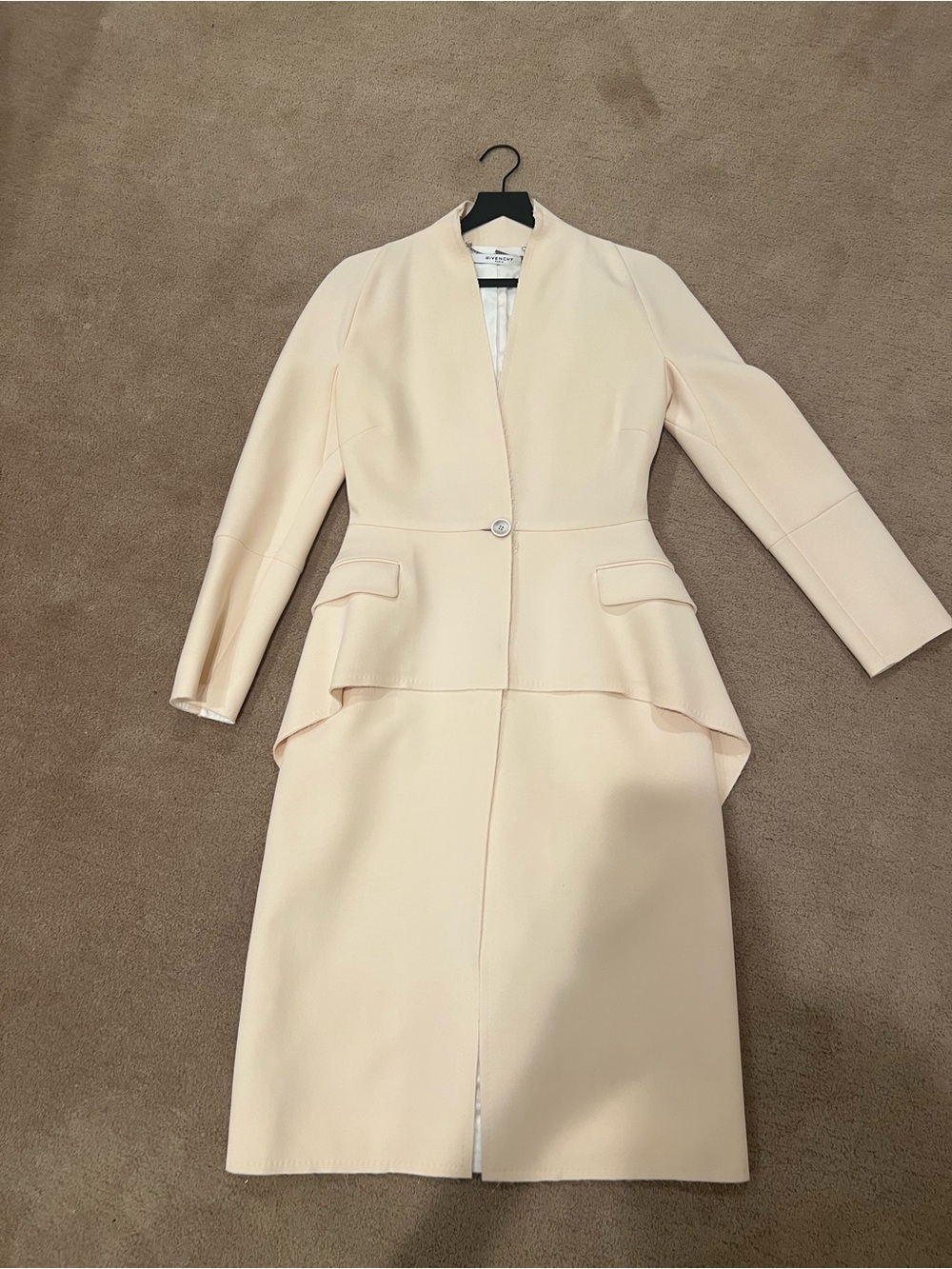 Vintage Givenchy Cream peplum Jacket